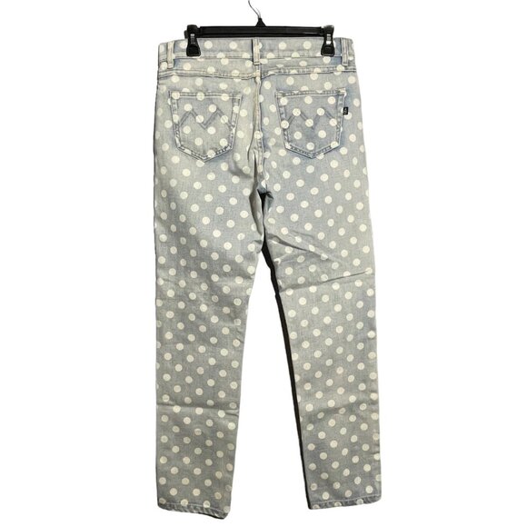 Minkpink Magnolia Boyfriend Jeans Women Size XS White Dot Hipster Rip Torn Hole - Picture 4 of 12